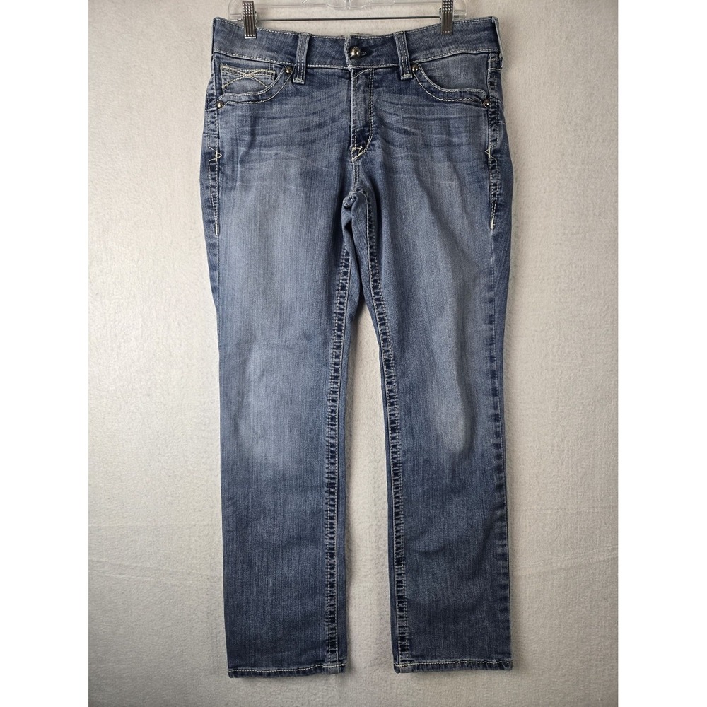 Ariat Womens Denim Jeans Size 31R Medium Wash Cotton Blend Mid Rise